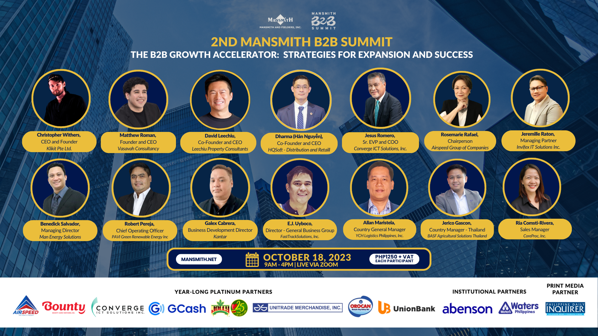 2nd Mansmith B2B Summit: Strategies for Expansion and Success